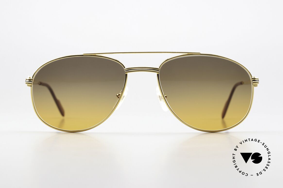 Cartier Driver - M With New Sunset Lenses, noble 'aviator design', 22ct gold-plated, M size 57-18, Made for Men