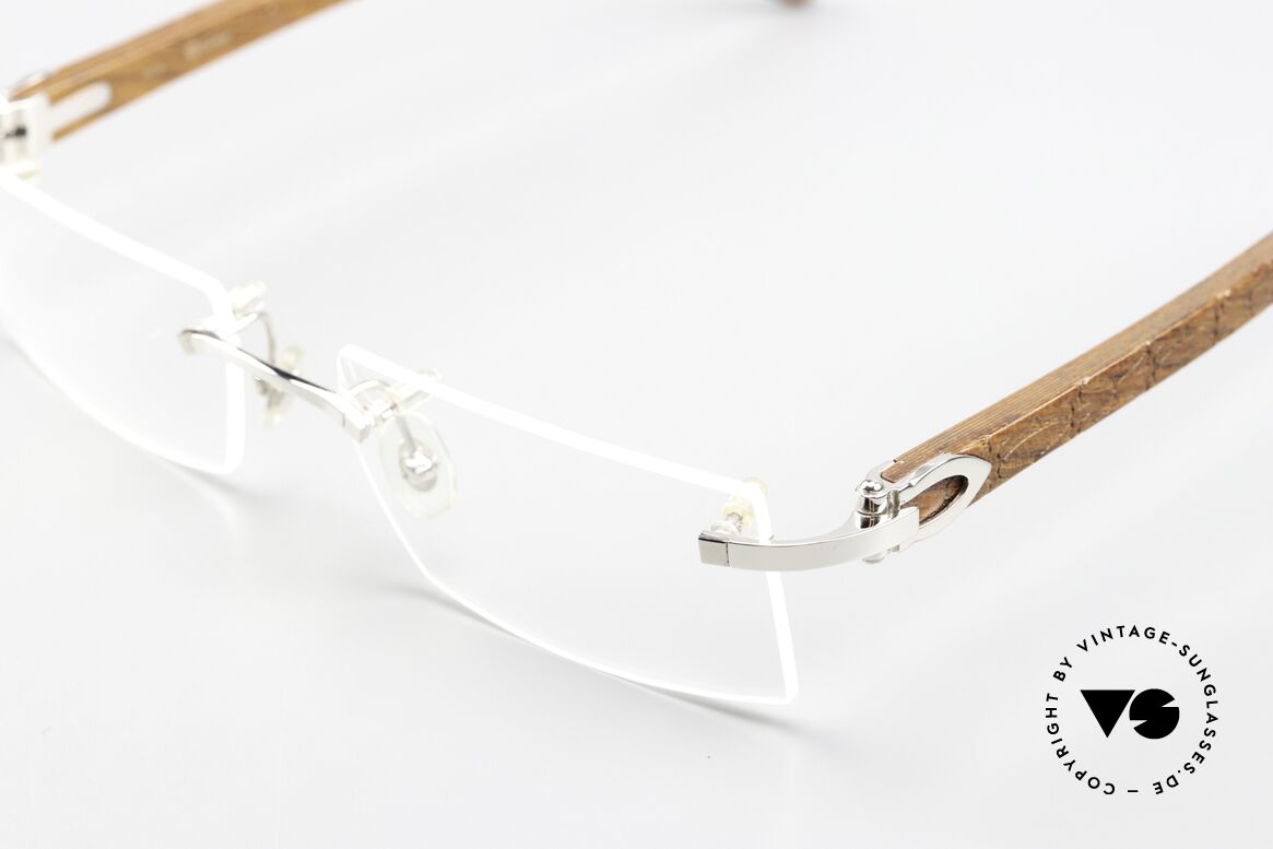 Cartier Formentera Africa Bubinga Wood Glasses, African wood temples with double C-decor engraving, Made for Men