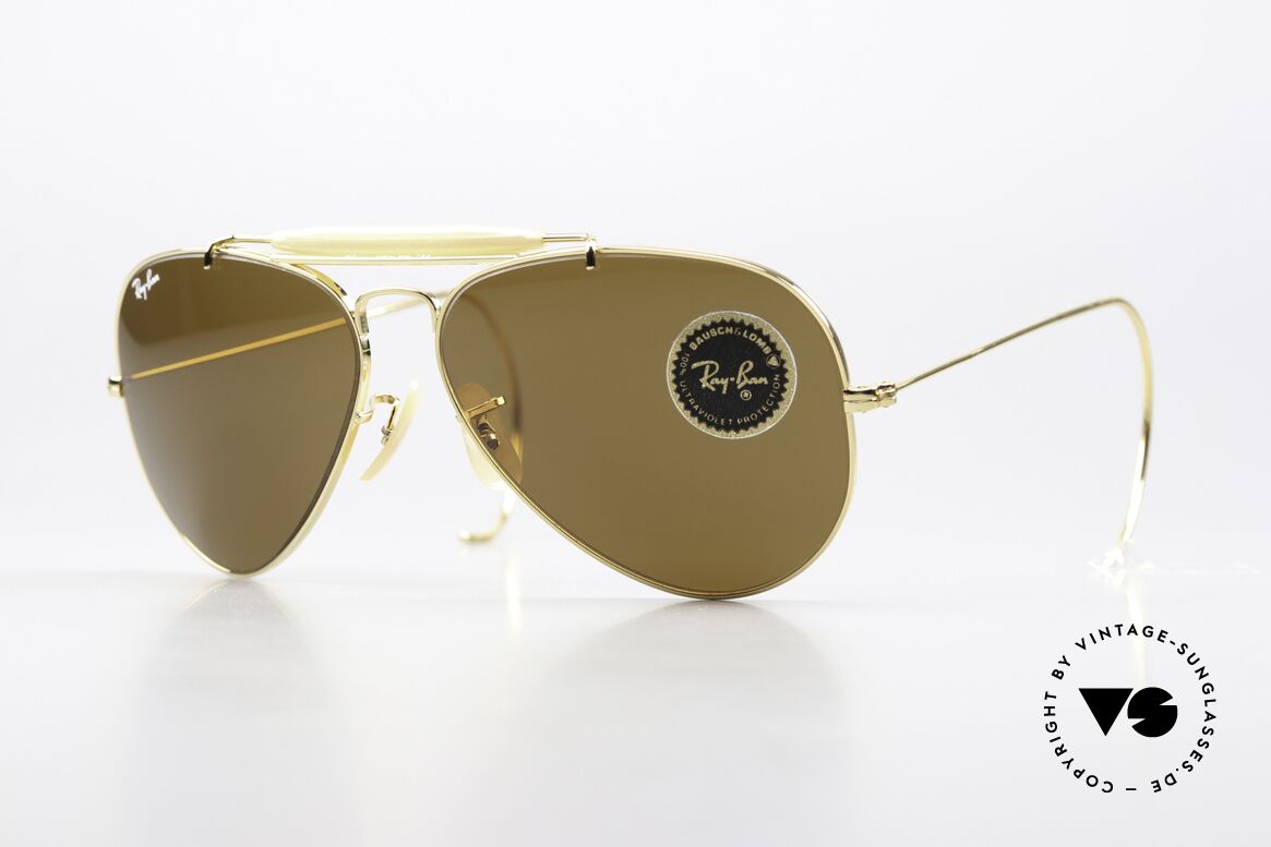 Ray Ban Outdoorsman Rare 58mm Frame Size, legendary Ray-Ban USA B&L aviator sunglasses, Made for Men and Women