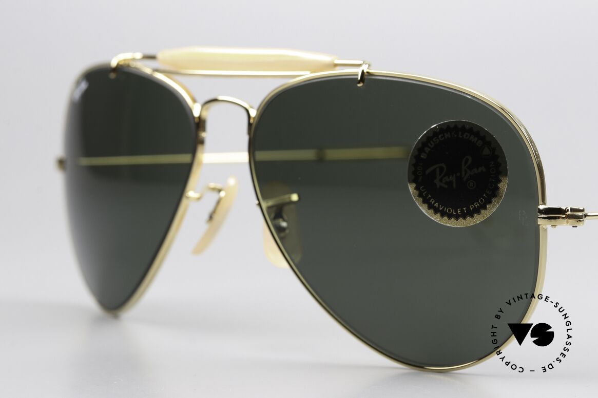 Ray Ban Outdoorsman USA Aviator Sunglasses, made in the 70's and 80's by Bausch&Lomb, USA, Made for Men and Women