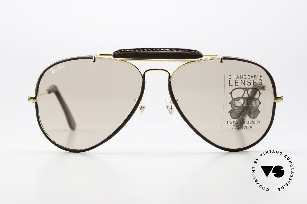 Ray Ban Outdoors Leathers Changeable 58mm Lenses, Leather Edition by Bausch&Lomb, model L9970, Made for Men and Women