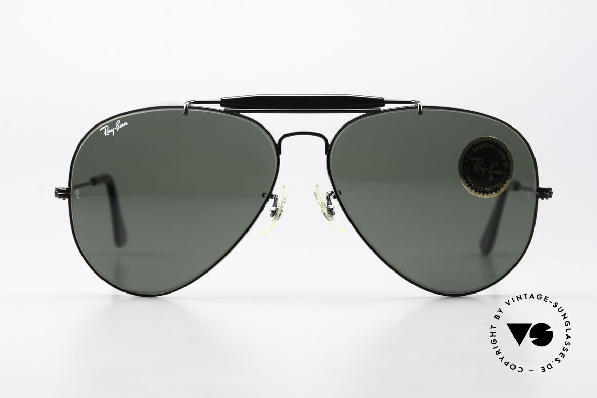 Ray Ban Outdoorsman II G15 Black Chrome Edition, Classic Metals Outdoorsman II, Black Chrome, Made for Men