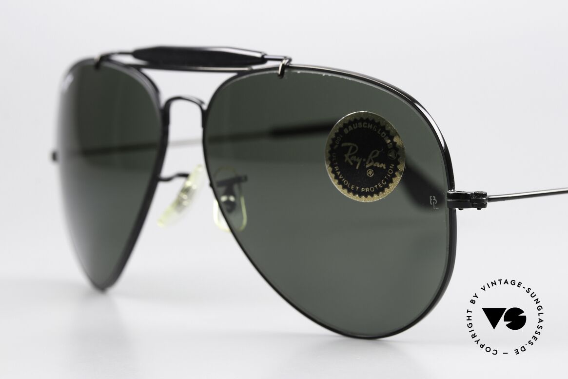 Ray Ban Outdoorsman II G15 Black Chrome Edition, made in the 70's and 80's by Bausch&Lomb, USA, Made for Men