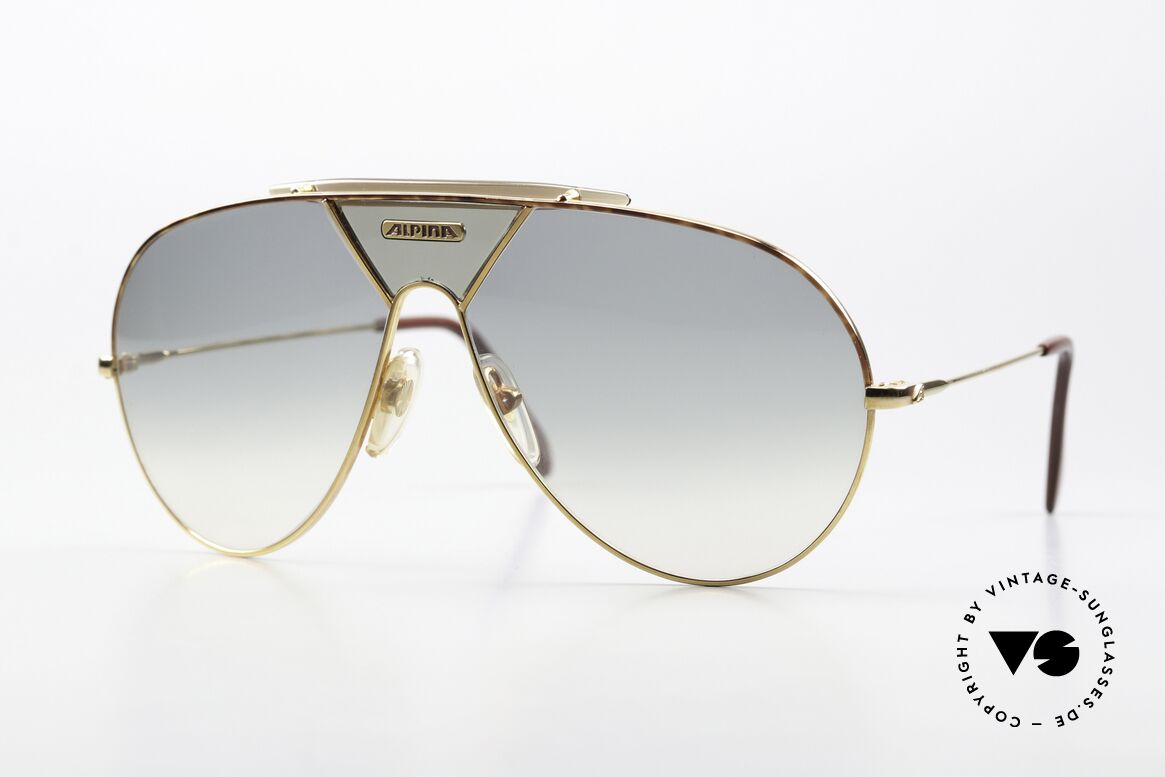 Alpina TR4 Miami Vice Sunglasses 80s, legendary Alpina 1980's designer aviator sunglasses, Made for Men