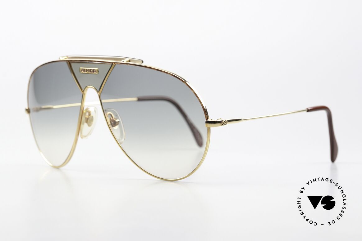Alpina TR4 Miami Vice Sunglasses 80s, ORIGINAL from 1986 (W. Germany), large size 60-14, Made for Men