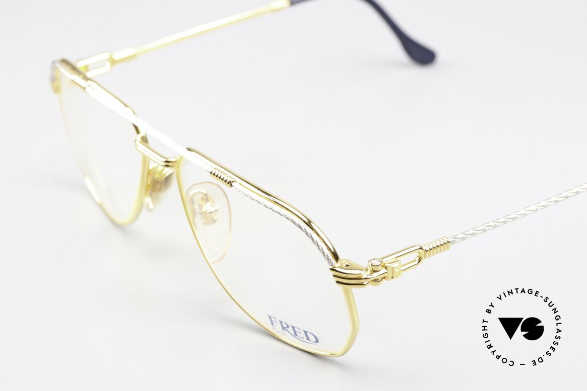 Fred America Cup - XS Ultra Rare 54mm XS Size, temples and bridge are twisted like a hawser; unique, Made for Men and Women