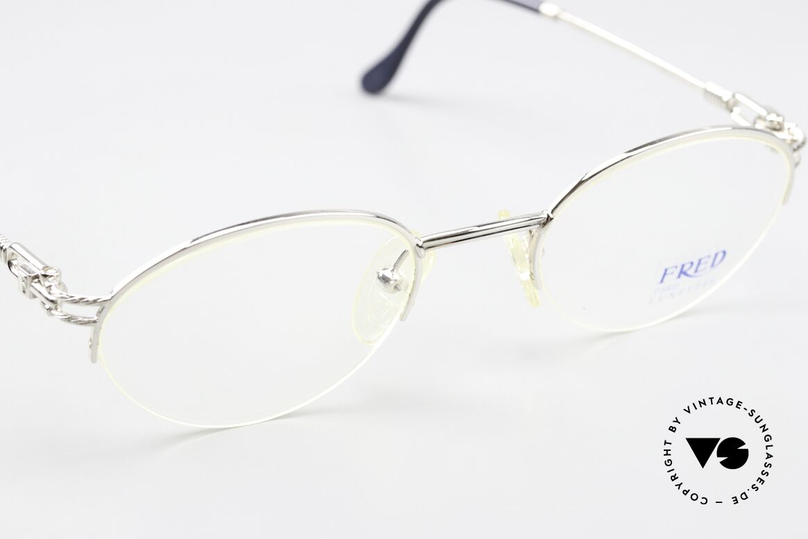 Fred Feroe - S Platinum Plated Eyewear, NO RETRO, but a rare vintage original in size 49/21, Made for Men and Women