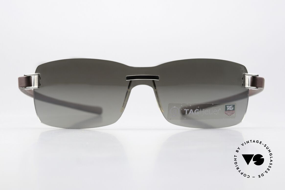 Tag Heuer 7505 Slightly Mirrored Shades, extremely sporty rimless sunglasses; UNISEX!, Made for Men and Women