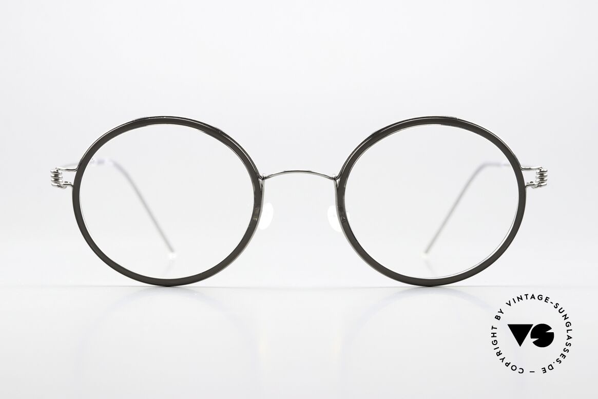 Lindberg Cameron 48 Air Titan Rim Round Frame Women Men, mod. Cameron in size 48-22, temple length 145, col. P10, Made for Men and Women