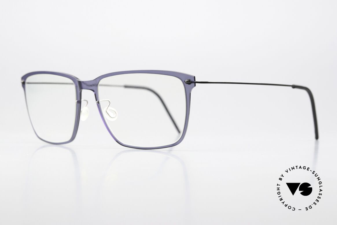 Lindberg 6505 NOW Dark Blue And Dark Gray, high quality composite material & titanium temples, Made for Men and Women