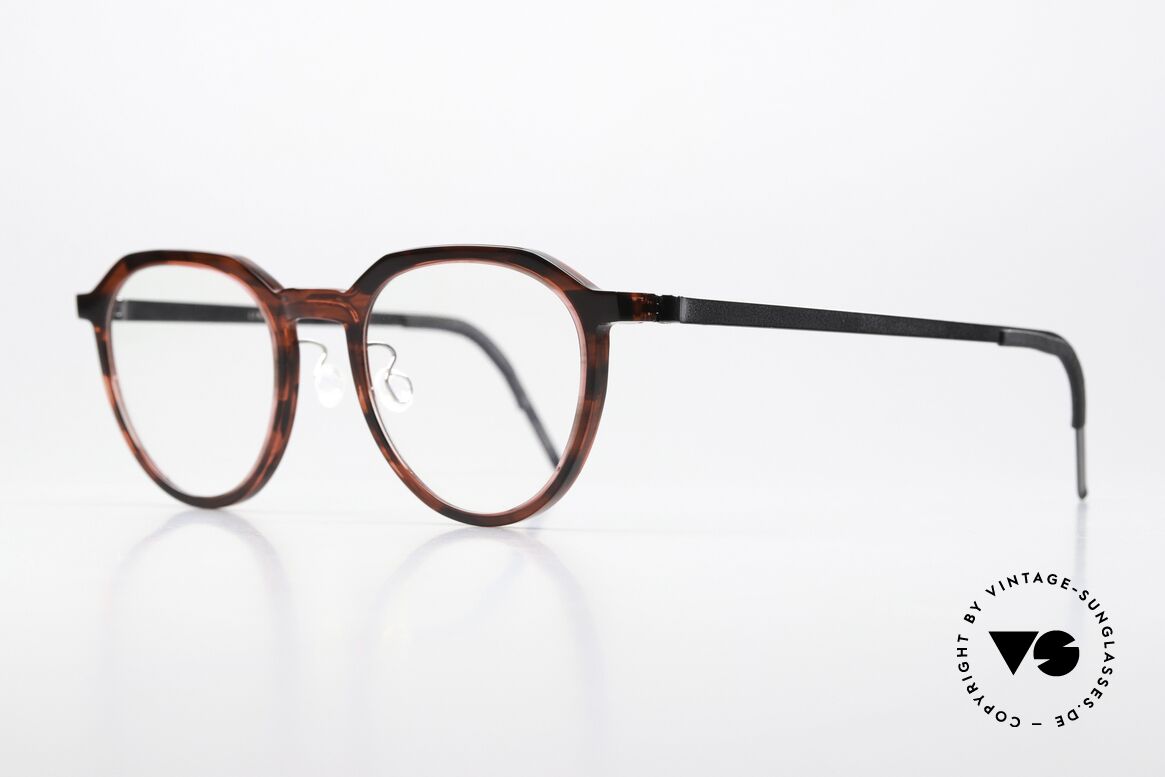 Lindberg 1046 Acetanium Large Panto Eyeglasses, great frame made of acetate & titanium combination, Made for Men and Women