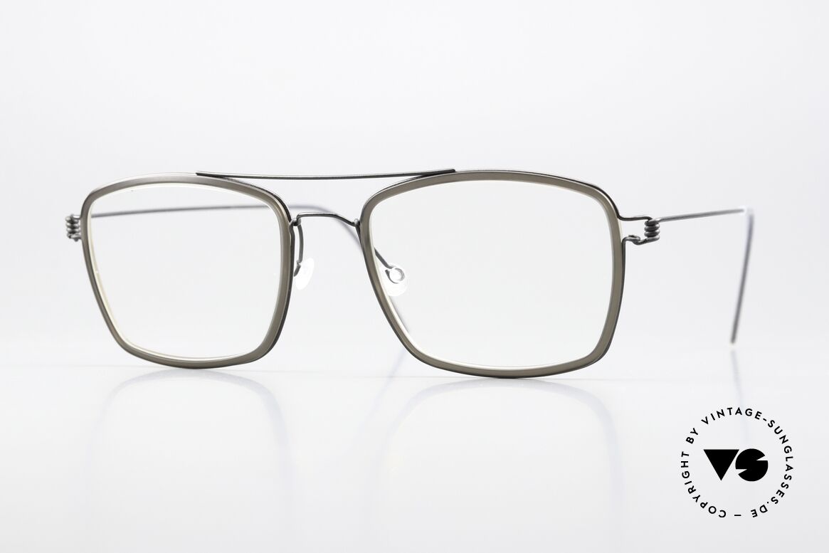 Lindberg Oscar Air Titan Rim Striking Men's Eyeglasses, square glasses of the LINDBERG Air Titanium collection, Made for Men
