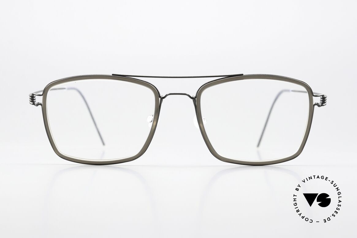 Lindberg Oscar Air Titan Rim Striking Men's Eyeglasses, model Oscar, size 53-20, 145, color U9 grayish / black, Made for Men
