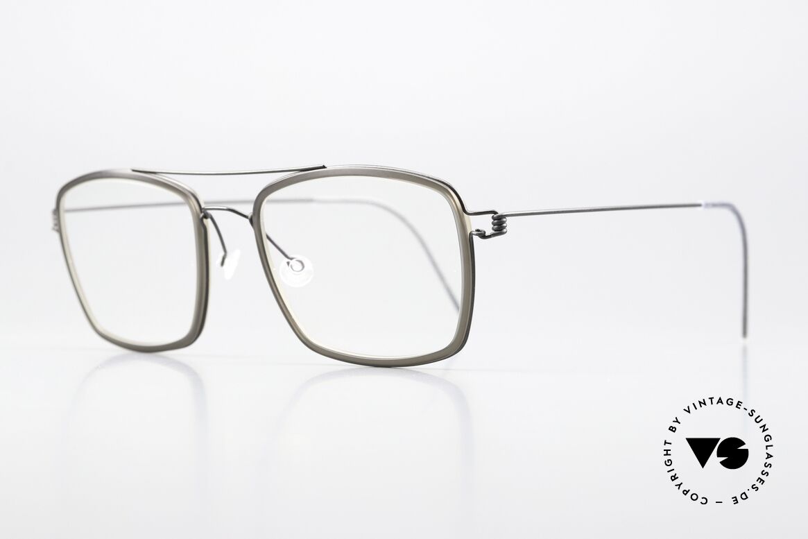 Lindberg Oscar Air Titan Rim Striking Men's Eyeglasses, striking refined Air Titan frame with Acetate inner rim, Made for Men