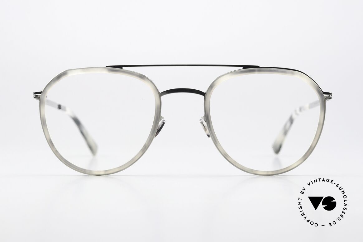 Mykita Jarmo Acetate Inlays In Horn Look, LITE collection with additional acetate rings / inlays, Made for Men and Women