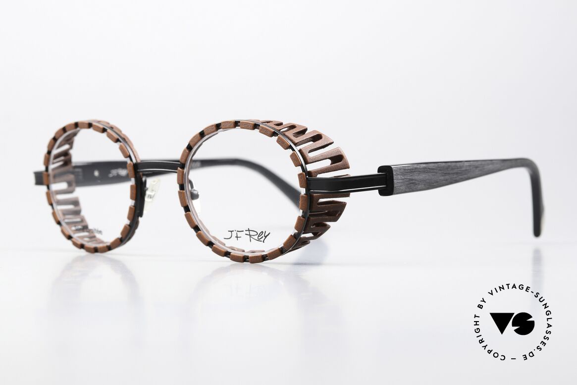 JF Rey New Black Eye-Catching Ladies Specs, color 9200 = "brown / satin black"; absolutely unique, Made for Women