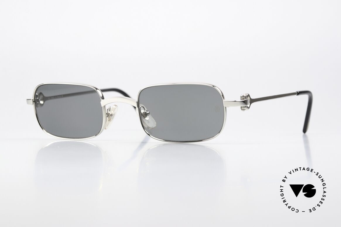 Cartier Dreamer - M 90's Platinum Sunglasses, rare CARTIER vintage luxury sunglasses from 1999, Made for Men and Women