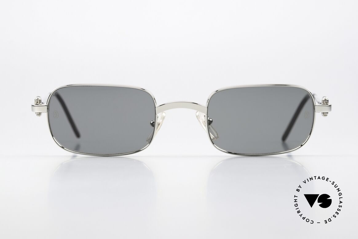 Cartier Dreamer - M 90's Platinum Sunglasses, precious & very striking design, M size 50°23, 140, Made for Men and Women