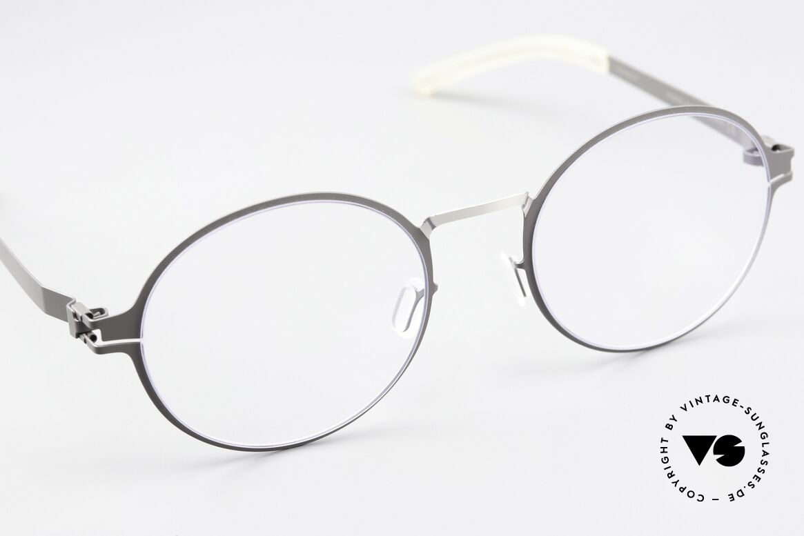 Mykita Ninni Round Specs Gray & Silver, unworn model comes with an original case by MYKITA, Made for Men and Women