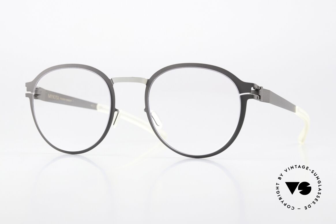 Mykita Gisbert Panto Specs Gray & Silver, Mykita glasses, model Gisbert in size 49-21, col 165, Made for Men and Women