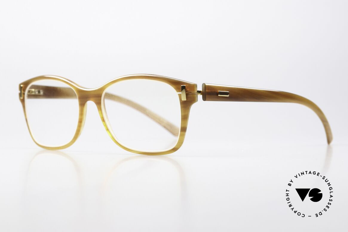 Hoffmann V7420 Understatement Glasses, V-Line = thinnest and lightest horn glasses, worldwide!, Made for Men and Women