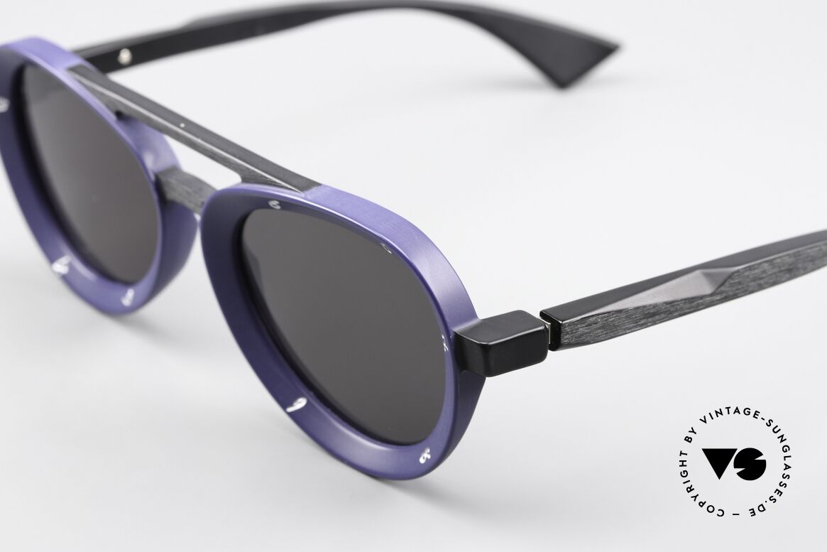 Piero Massaro 373 Matte Black And Matte Blue, combination of art & technology; spring hinges, Made for Men and Women