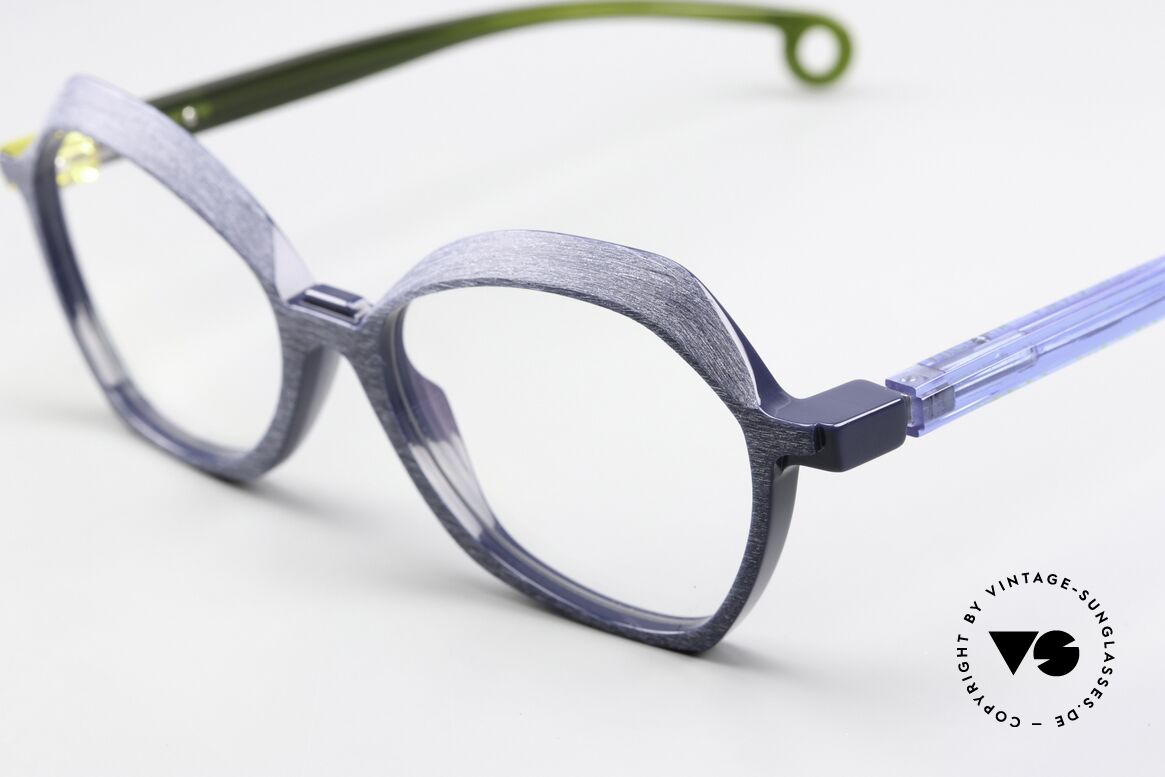 Piero Massaro 912 Ladies Designer Glasses, frame with the colors blue-indigo-green, col. code 575, Made for Women
