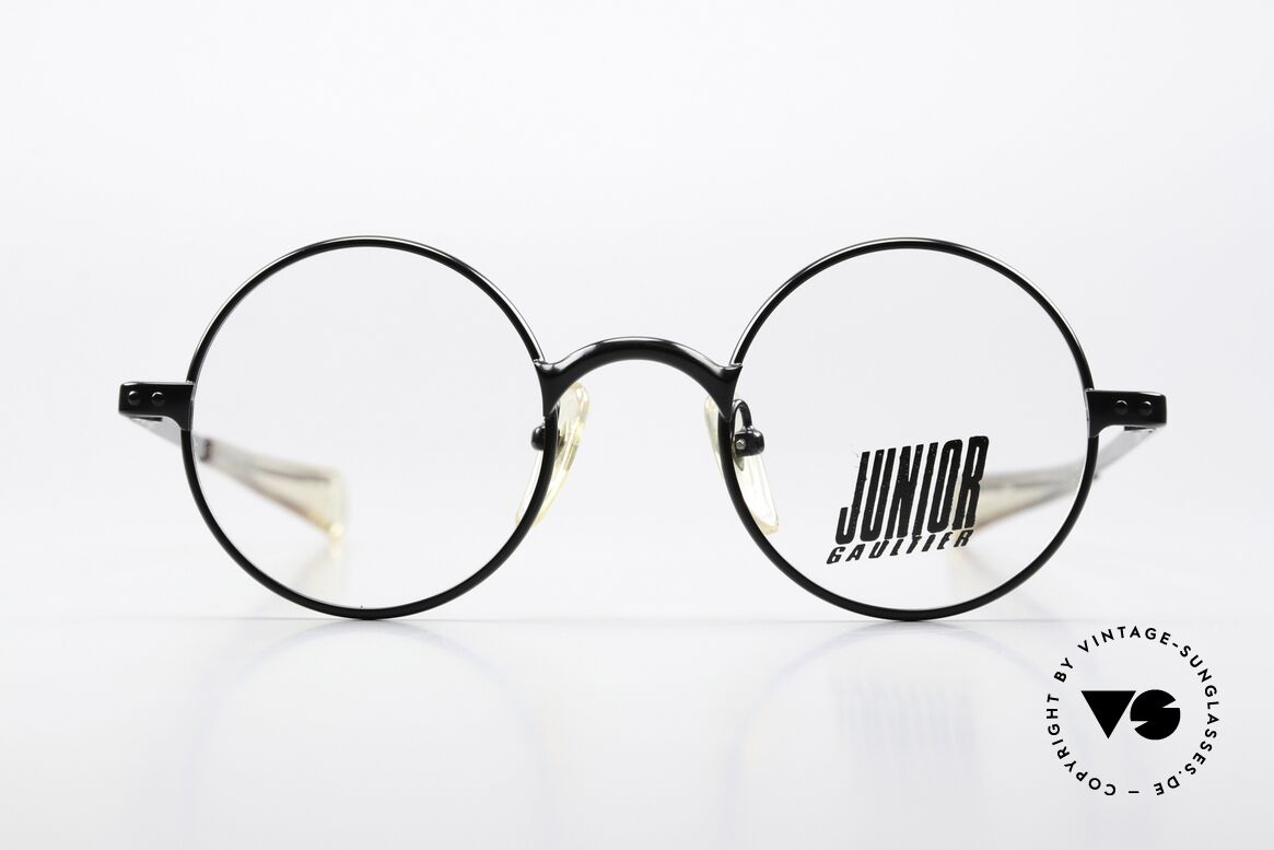 Jean Paul Gaultier 57-0173 90's Frame Made in Japan, model 57-0173 in size 46/22, col. 4: Classic Black, Made for Men and Women