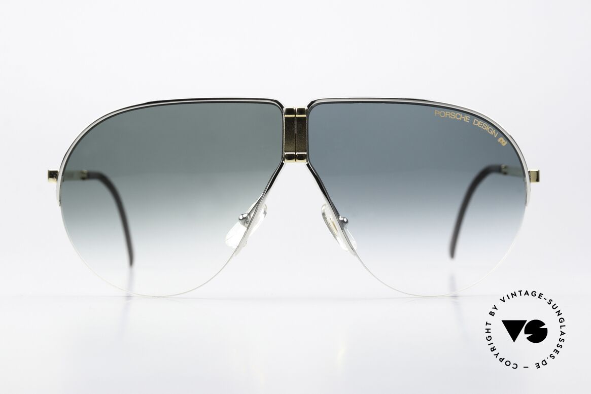 Porsche 5628 Bicolor In Gold And Silver, noble designer model, incl. orig. Porsche folding case, Made for Men