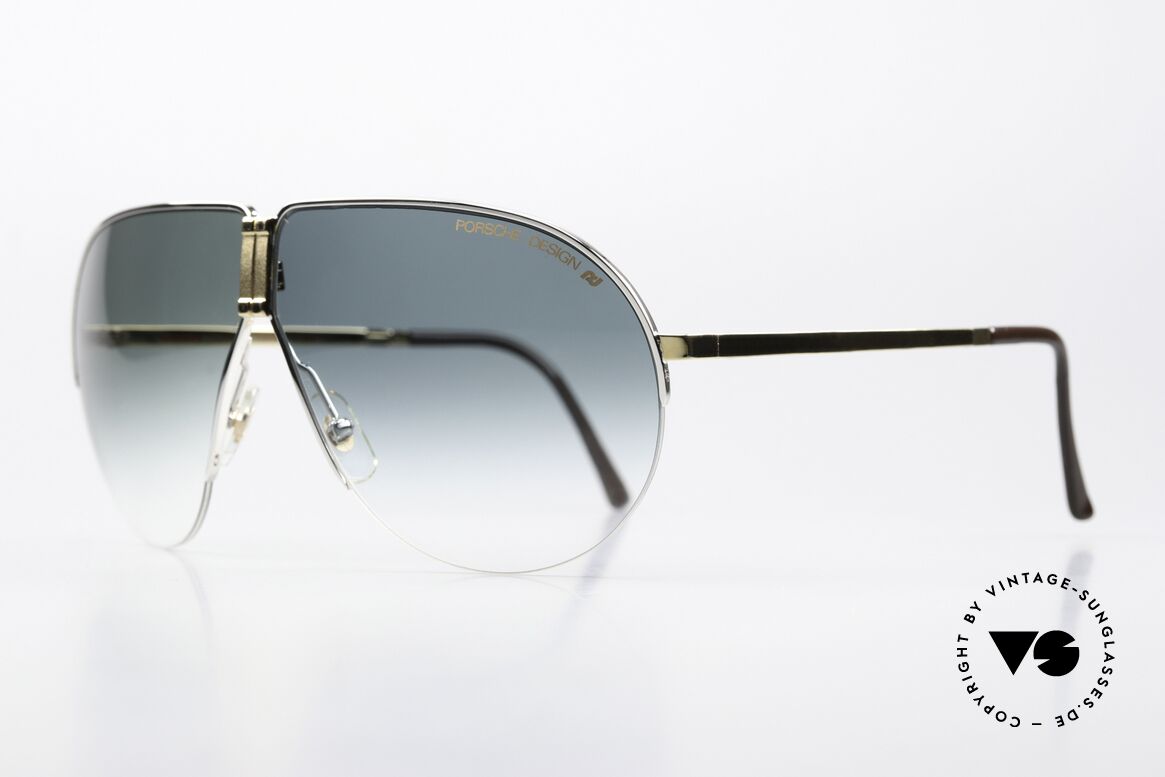 Porsche 5628 Bicolor In Gold And Silver, half rimless frame (lightweight) very pleasant to wear, Made for Men