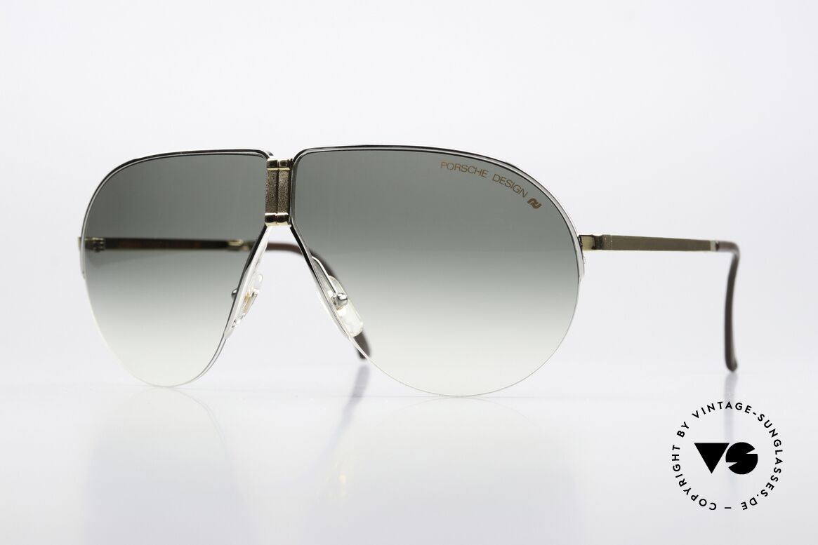 Porsche 5628 Bicolor In Gold And Silver, noble designer model, incl. orig. Porsche folding case, Made for Men