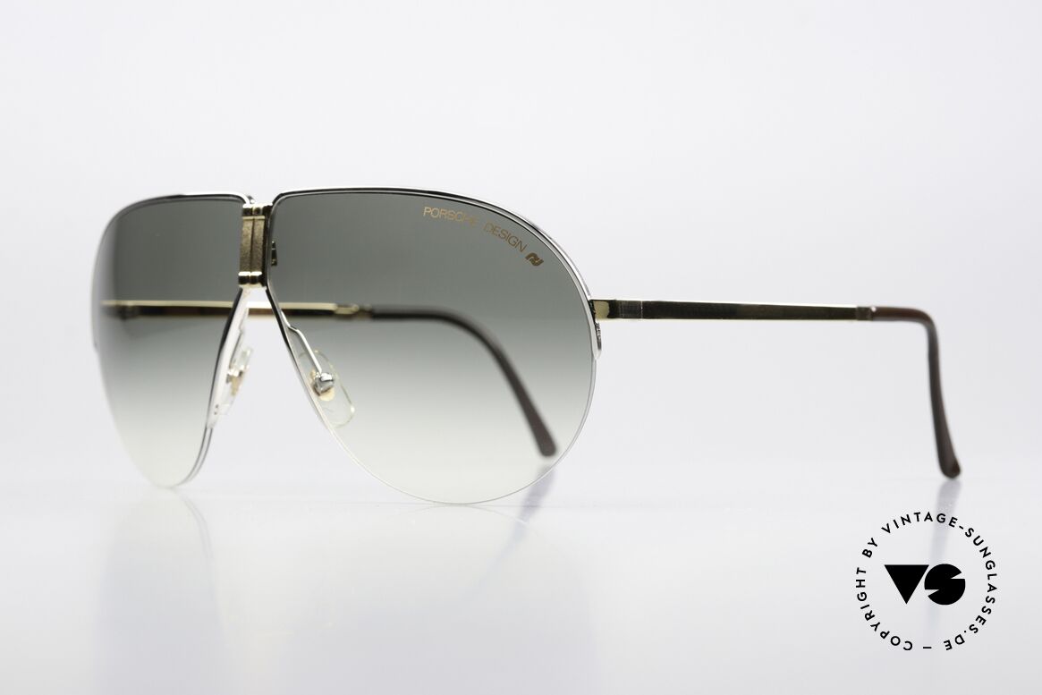 Porsche 5628 Bicolor In Gold And Silver, half rimless frame (lightweight) very pleasant to wear, Made for Men