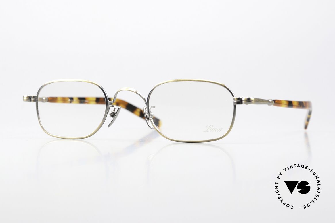 Lunor VA 105 Square Frame Antique Gold, rare Lunor glasses, size 43/22 in AG: ANTIQUE GOLD, Made for Men and Women
