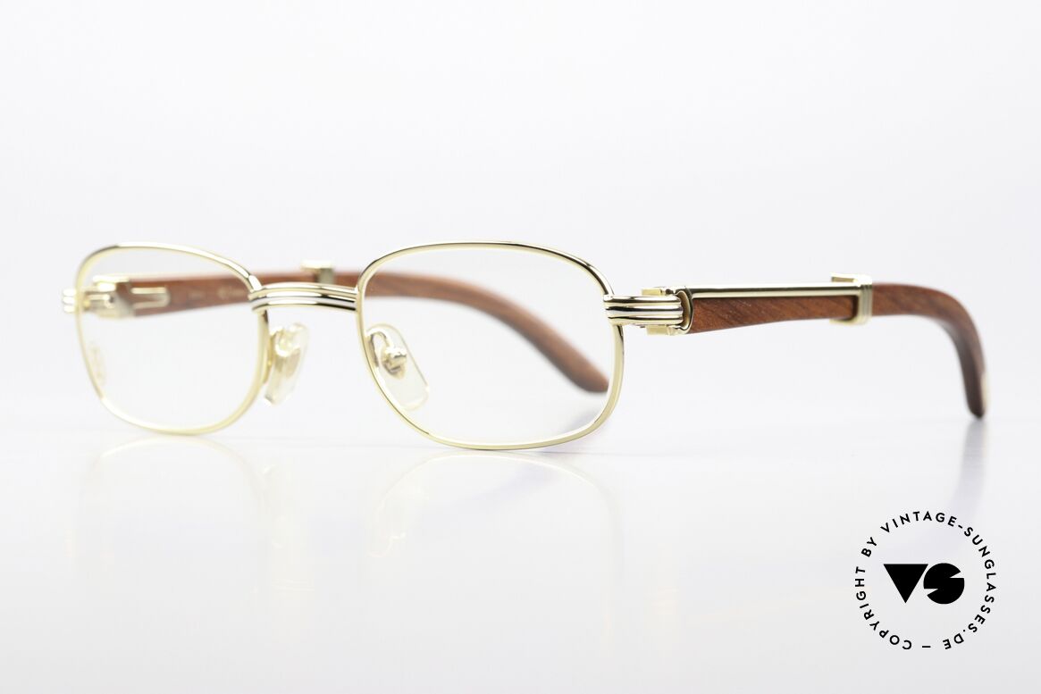 Cartier Breteuil Precious Wood Luxury Specs, made of African Bubinga Wood; one size 50x22 only, Made for Men and Women