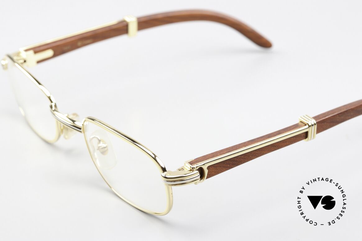 Cartier Breteuil Precious Wood Luxury Specs, gold-plated frame; LUXURY lifestyle, Ref. T8100433, Made for Men and Women