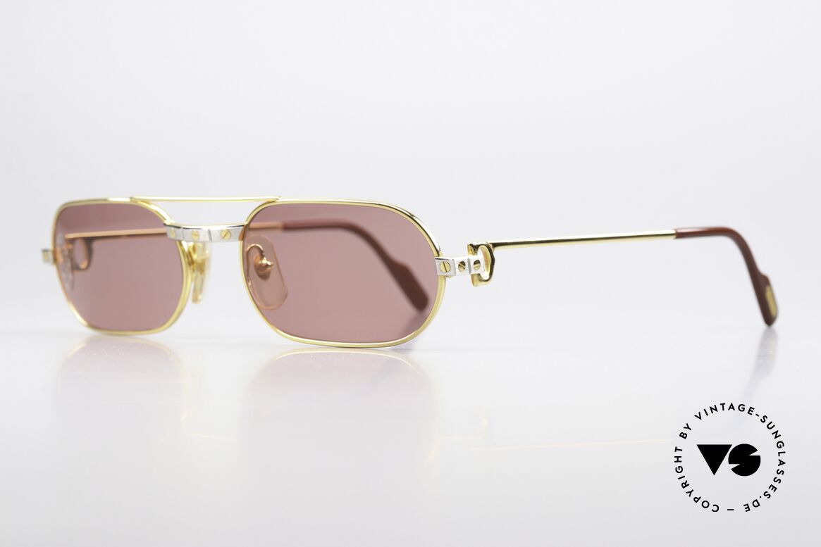 Cartier MUST Santos - M David Bowie 80's Shades, worn by musician David Bowie; festival de Cannes '83, Made for Men