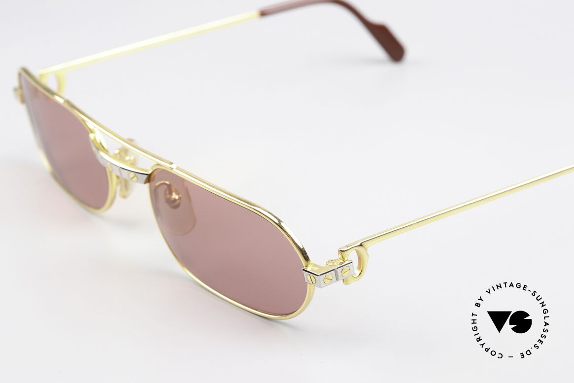 Cartier MUST Santos - M David Bowie 80's Shades, 22ct gold-plated frame (like all old Cartier originals), Made for Men