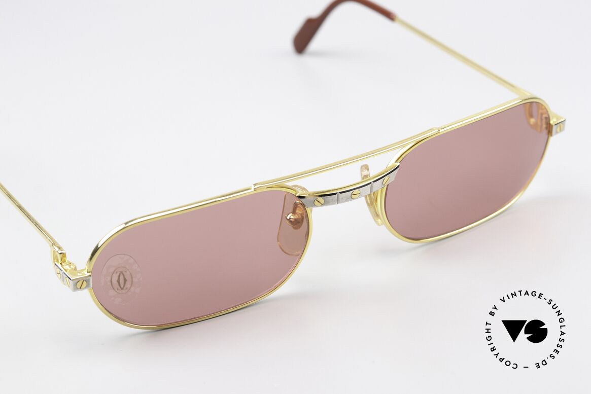 Cartier MUST Santos - M David Bowie 80's Shades, unworn with orig. packing (very rare in this condition), Made for Men