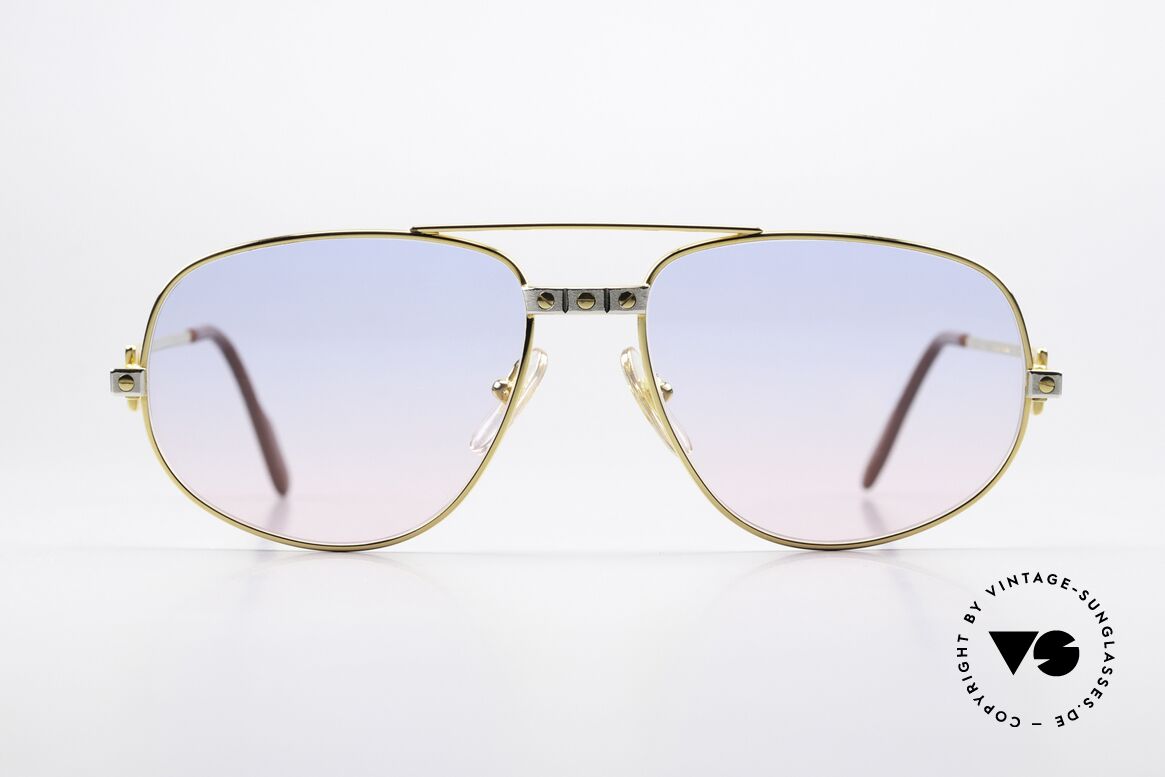 Cartier Romance Santos - M Babyblue Pink Gradient Lens, mod. "Romance" was launched in 1986 and made till 1997, Made for Men and Women