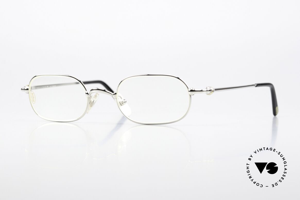 Cartier Orfy - S Platinum Plated Frame 90s, square vintage CARTIER eyeglasses from the late 90's, Made for Men and Women