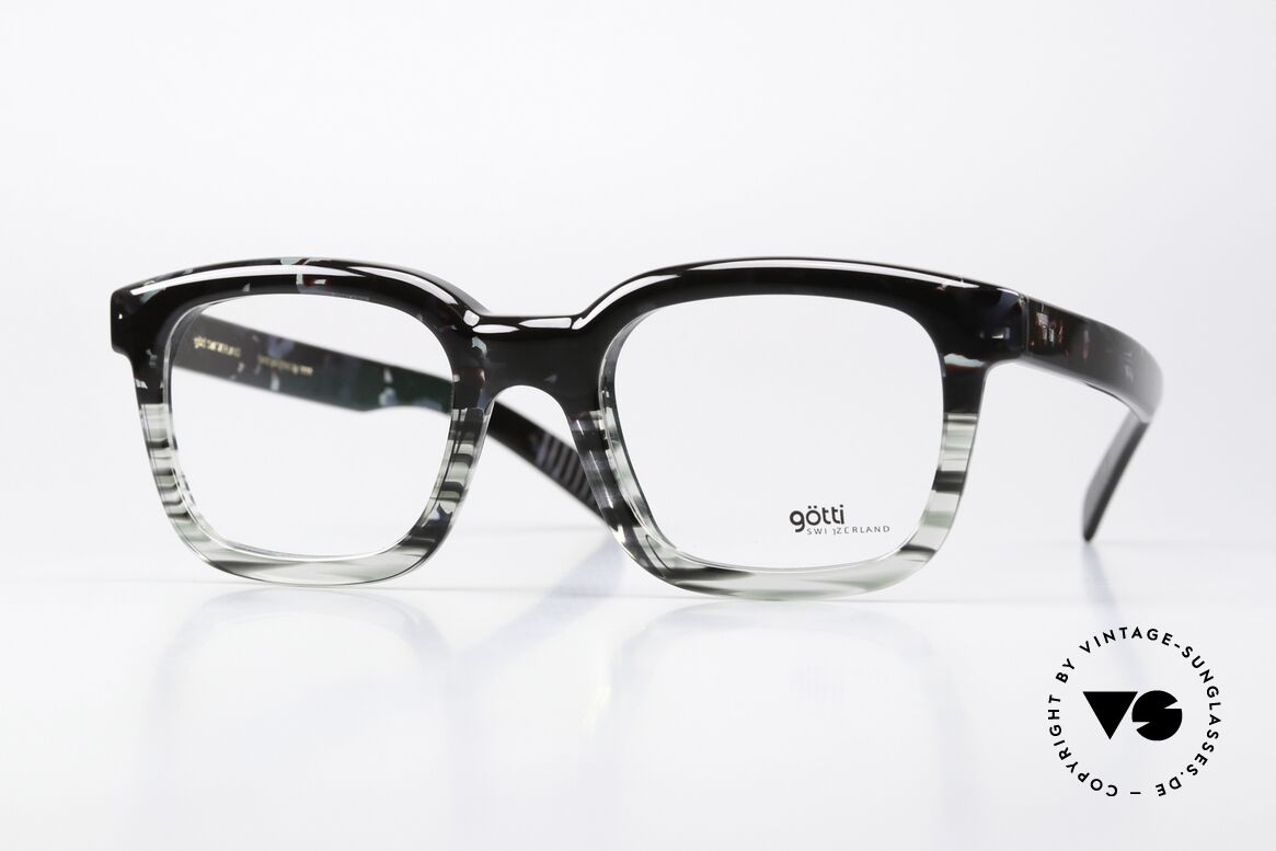 Götti Heins Massive Acetate Frame, Götti / Goetti glasses Heins, col. PMO, size 52/21, Made for Men