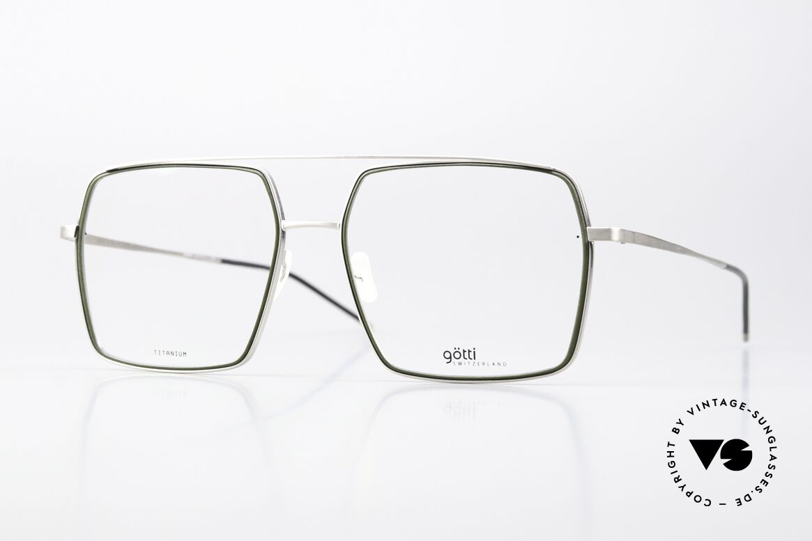 Götti Drake Striking XL Titanium Frame, Götti / Goetti glasses Drake in color SLB-MOSS, Made for Men