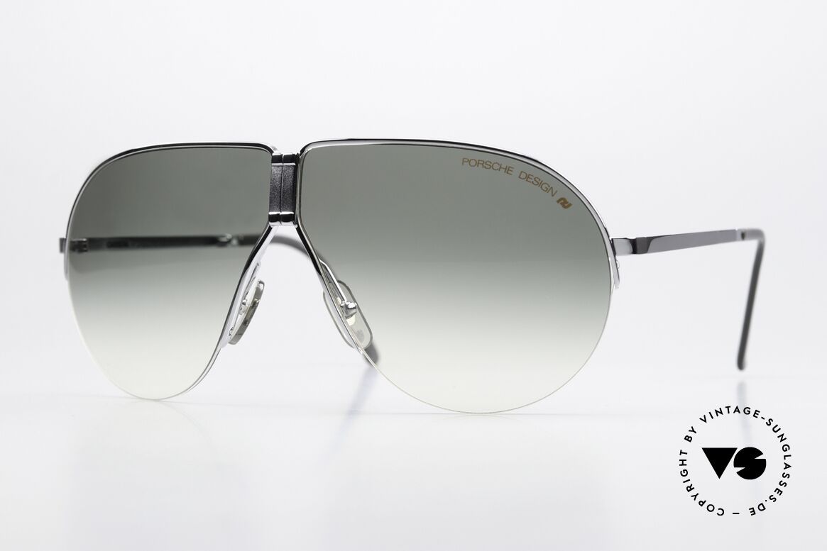 Porsche 5628 80's Frame Rhodium-Plated, practical PORSCHE folding 1980's vintage sunglasses, Made for Men