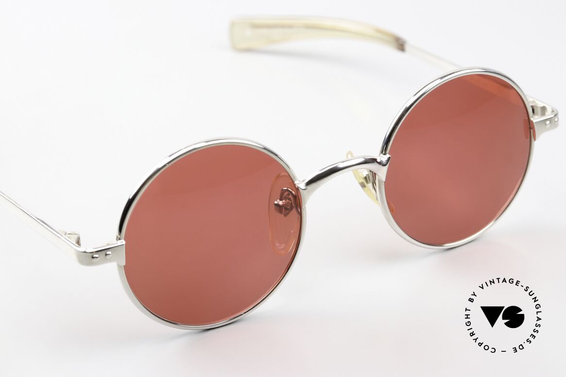 Jean Paul Gaultier 57-0173 Silver Chrome Blood Orange, unbelievable craftsmanship (Murai, made in Japan), Made for Men and Women
