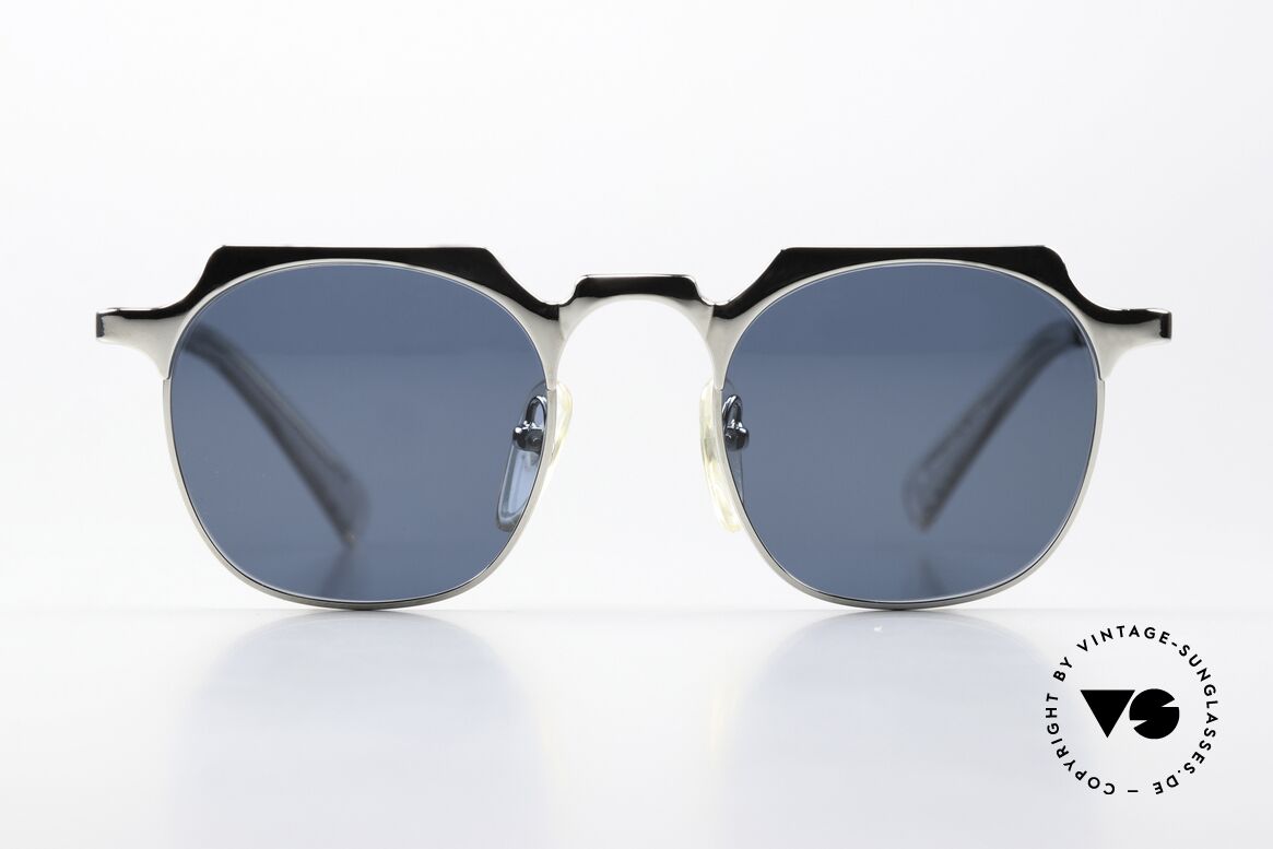 Jean Paul Gaultier 58-0176 Designer Square Panto 90s, model 58-0176; color code 2: Shiny Silver Chrome, Made for Men and Women