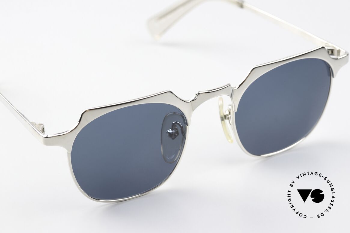 Jean Paul Gaultier 58-0176 Designer Square Panto 90s, the grey sun lenses can be exchanged if necessary, Made for Men and Women