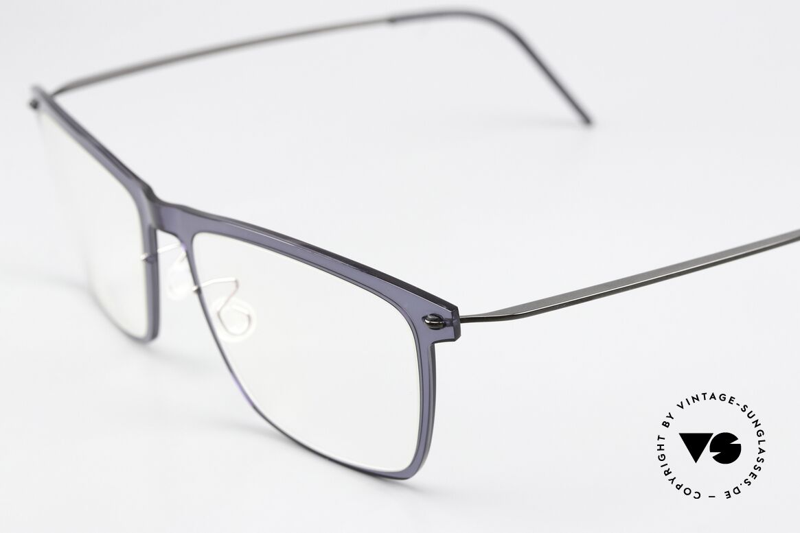 Lindberg 6535 NOW Dark Blue Front Translucid, col. C14 / PU9: dark blue front with dark gray temples, Made for Men and Women