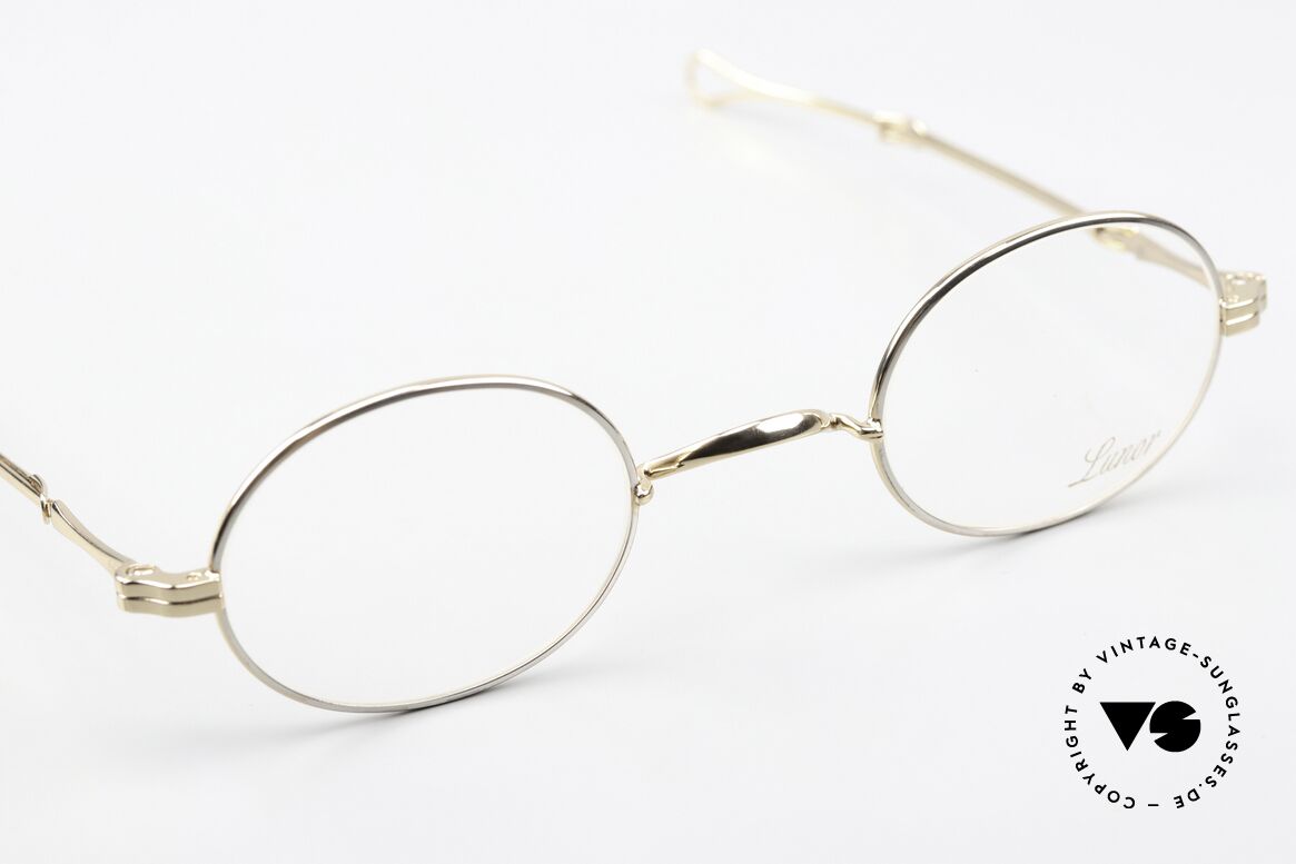 Lunor I 10 Telescopic BC Bicolor Silver & Gold, oval model "I 10", size 43/25 with legendary sliding arms, Made for Men and Women