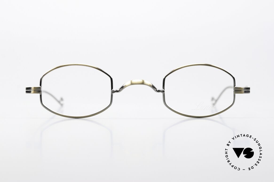 Lunor II 02 Small Frame In Antique Gold, Lunor: timeless classics, made in Germany, unisex, Made for Men and Women