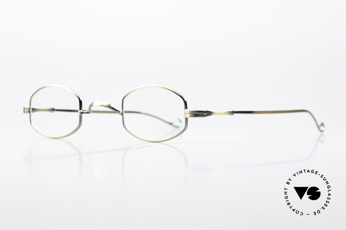 Lunor II 02 Small Frame In Antique Gold, model II 02 = size 37°24 & temple length: 136mm, Made for Men and Women
